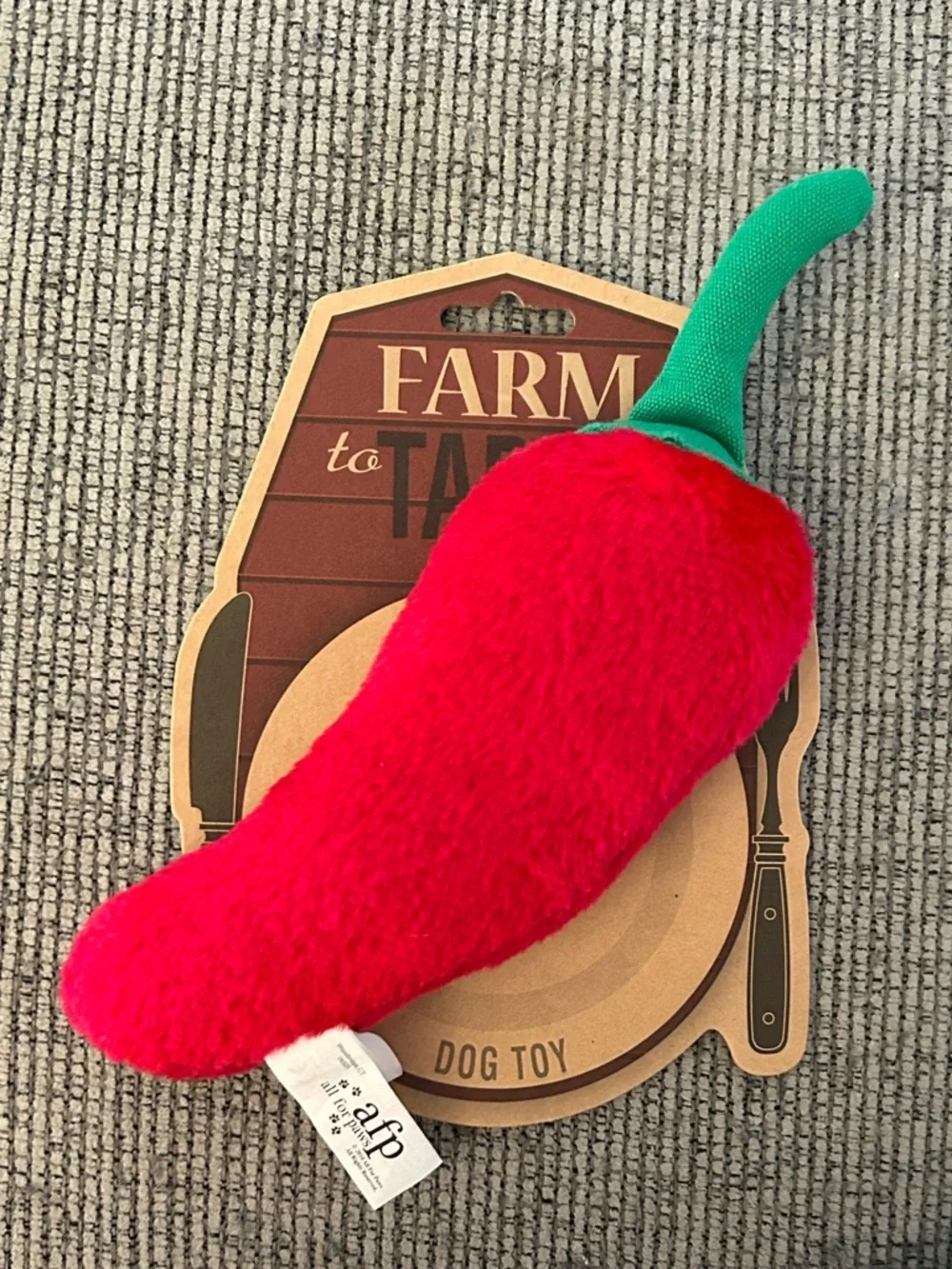 3 Veggie dog toys NEW mushroom, eggplant, Pepper plush toys squeaky